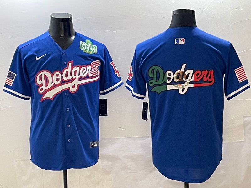 Men Los Angeles Dodgers Blank Blue Second generation Joint Name Nike 2025 MLB Jersey style 11->los angeles dodgers->MLB Jersey